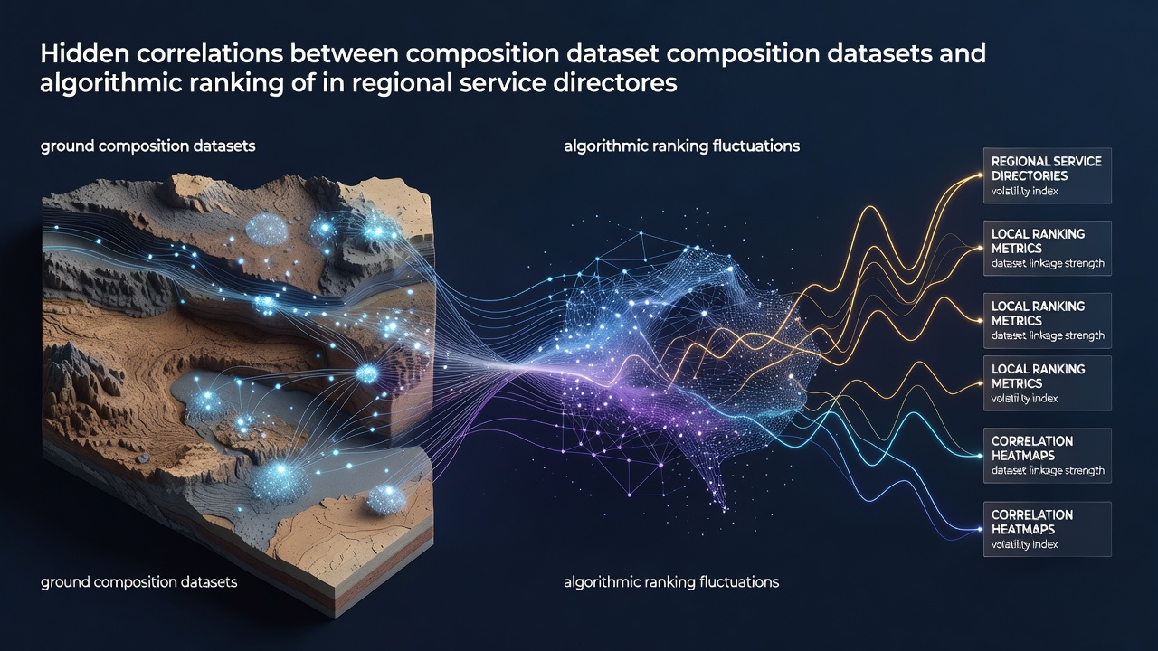 Mapping Hidden Correlations Between Ground Composition Datasets and Algorithmic Ranking Fluctuations in Regional Service Directories